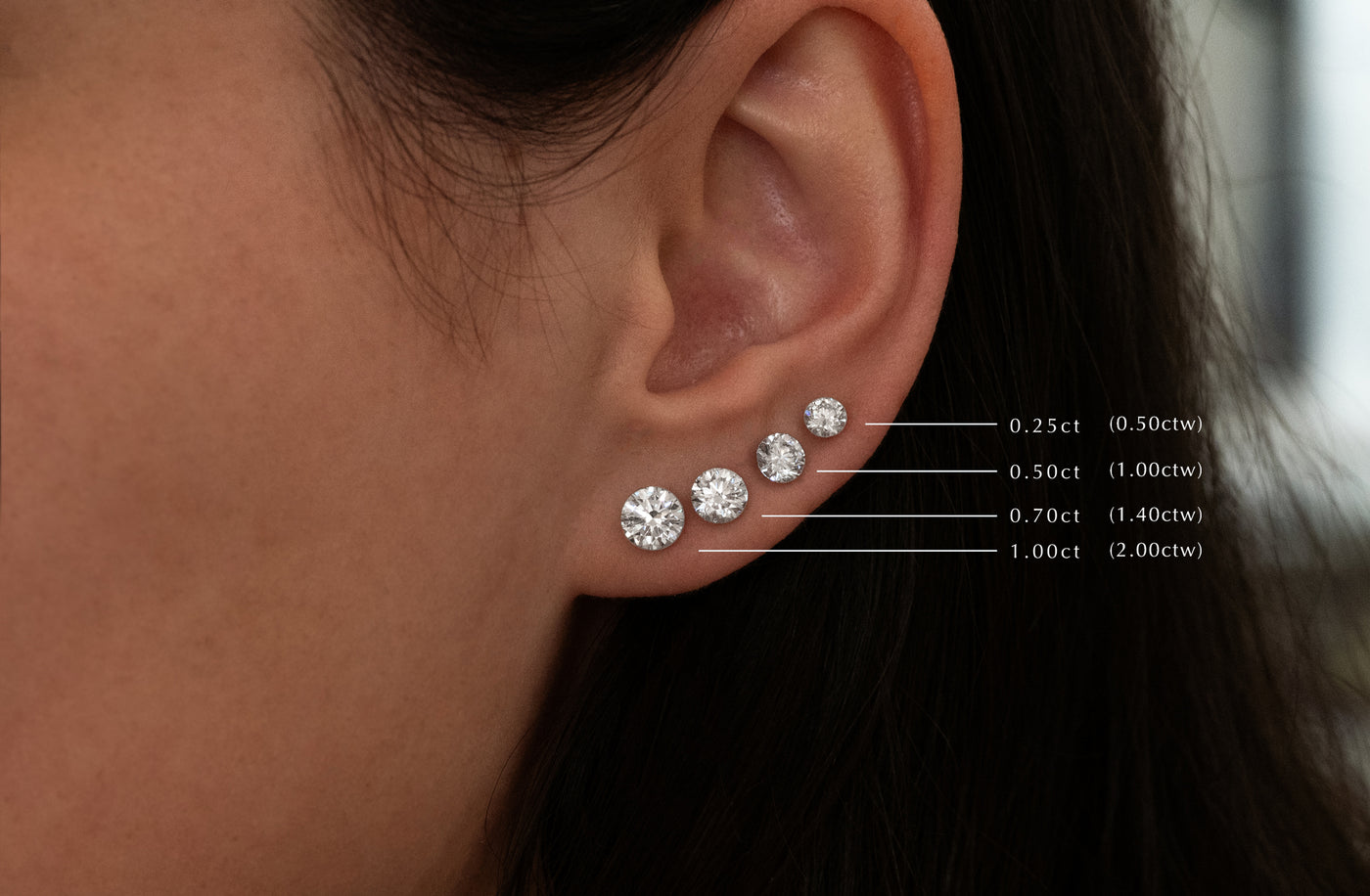 The Floeting® Diamond Stud Earrings | 1.48ctw G-H VS1