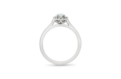 Luminous: Pear Cut Diamond Halo Ring