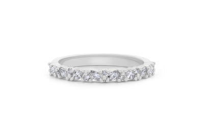 Marquise and Brilliant Cut Diamond Set Ring