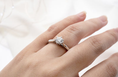 Jolie: Brilliant Cut Diamond Solitaire Ring