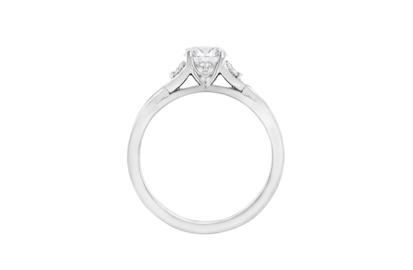 Pirouette: Brilliant Cut Diamond Solitaire Ring