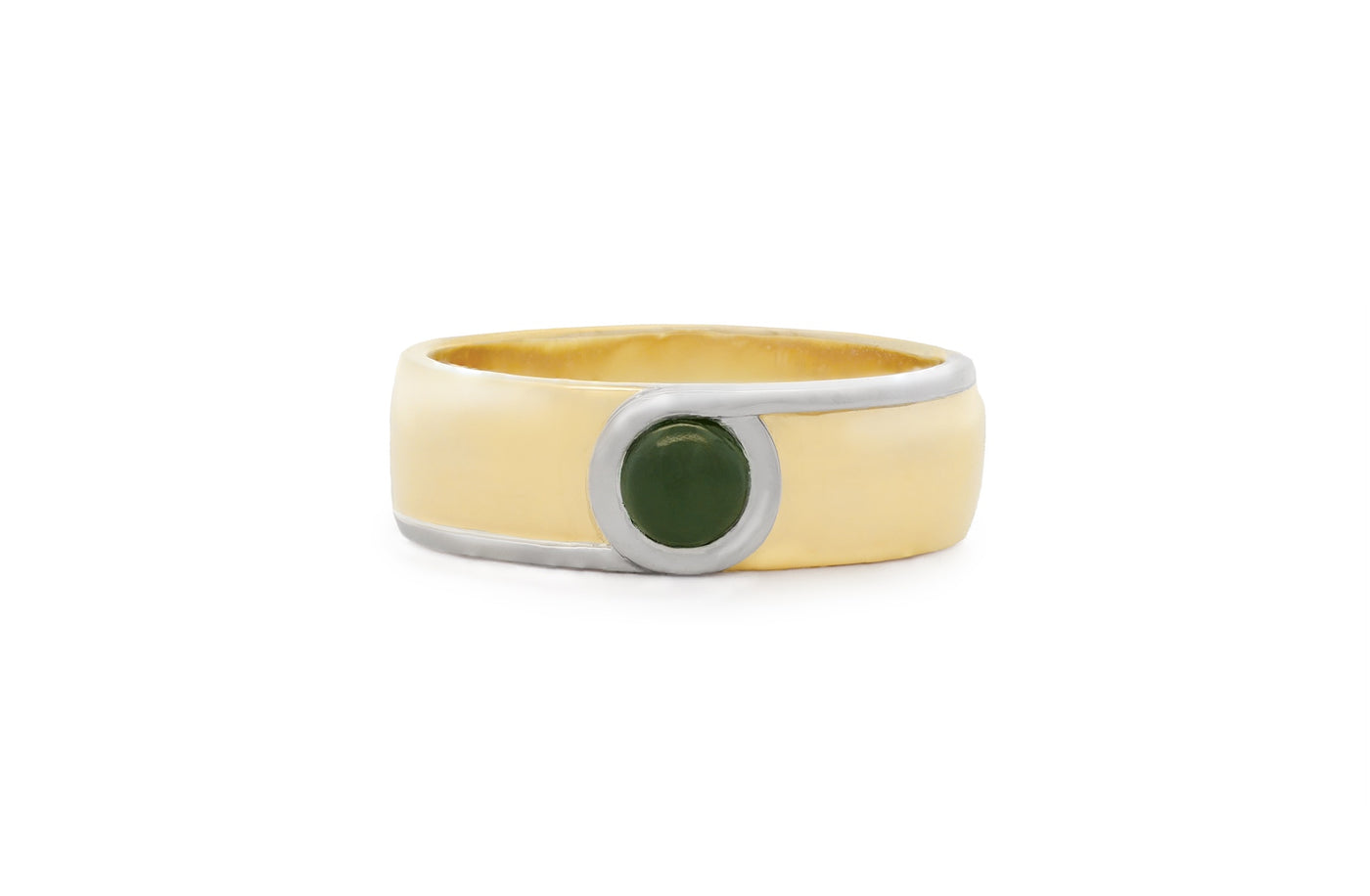 Tide: Pounamu Set Band in Yellow Gold and Platinum
