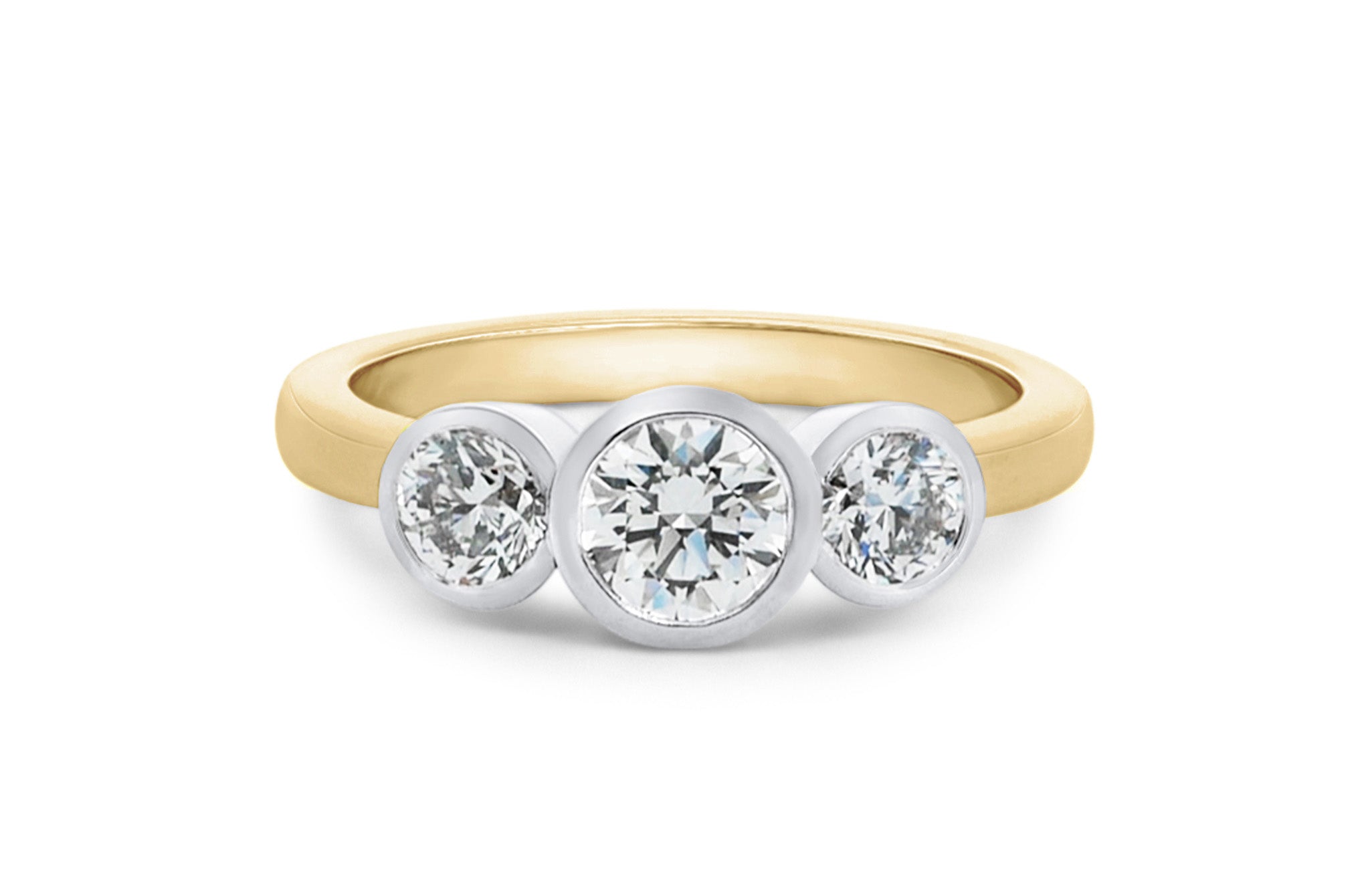 Trinity: Brilliant Cut Diamond Three Stone Ring | The Village Goldsmith