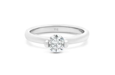 Tulip: Brilliant Cut Diamond Solitaire Ring