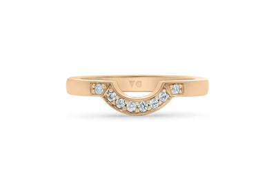 Brilliant Diamond Set U' Shaped Ring