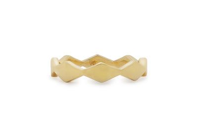 Zig Zag Ring in Yellow Gold