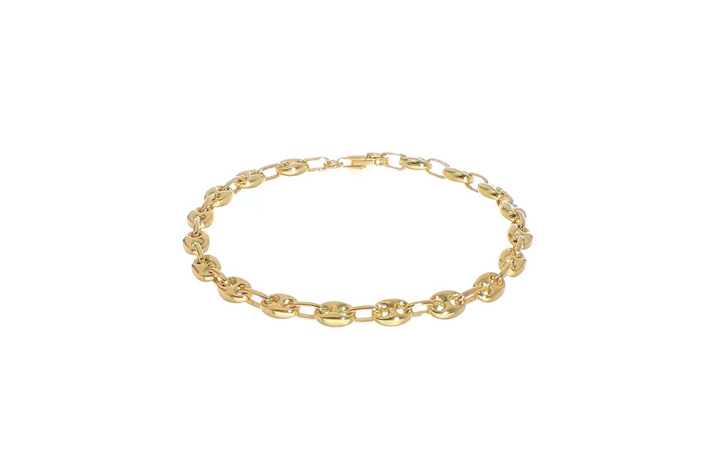 Anchor Link Bracelet in Yellow Gold