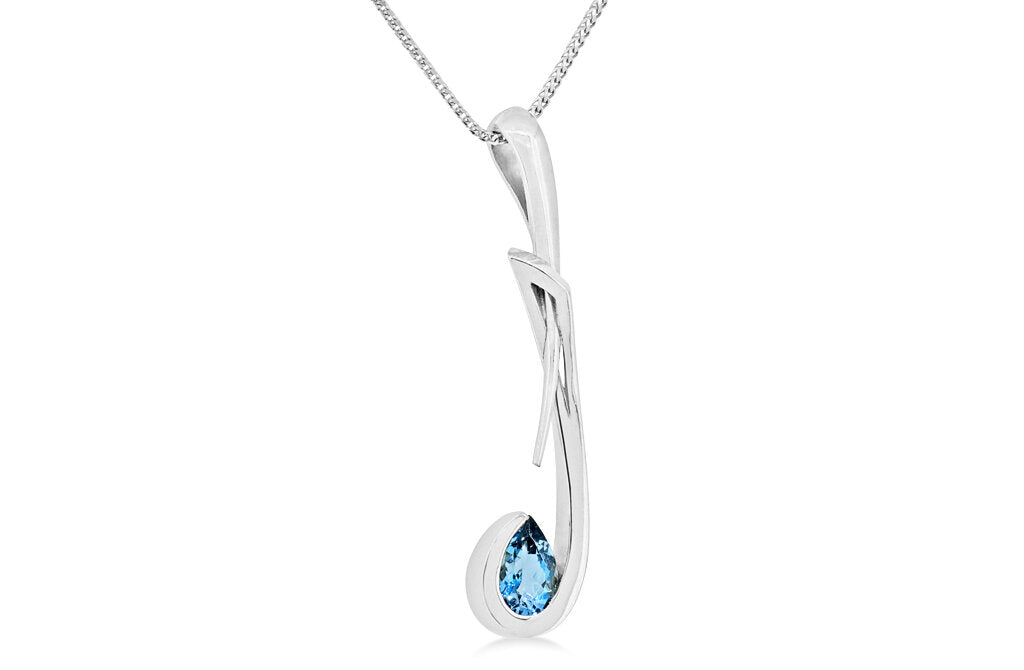 Contemporary Aquamarine Pendant