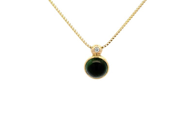Bubble: Green Tourmaline and Diamond Necklace