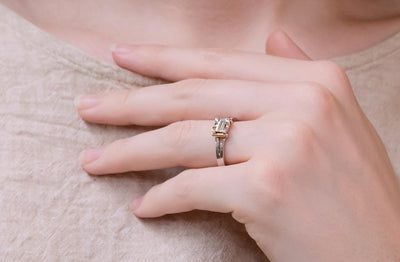 Corin: Baguette Cut Diamond Solitaire Ring