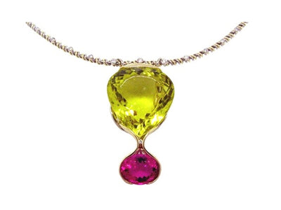 Exclaim: Tourmaline and Citrine Pendant