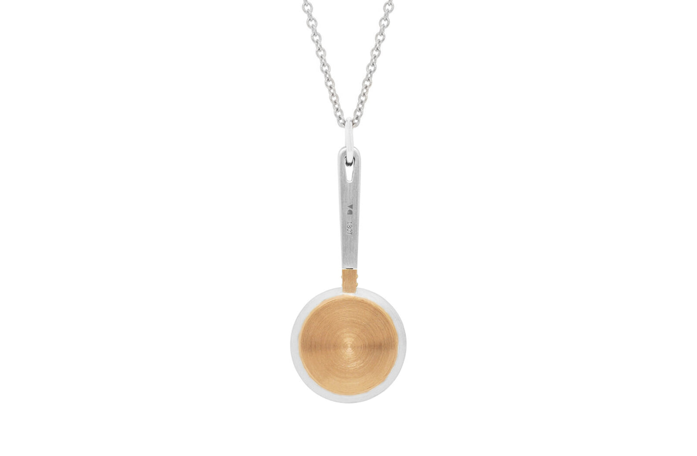 Sunny Side Up: Natural Diamond Crystal Frying Pan Pendant in Gold | 1.84ct