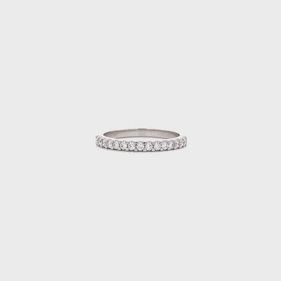 Brilliant Diamond Scallop Set Ring in Platinum | 0.25ctw