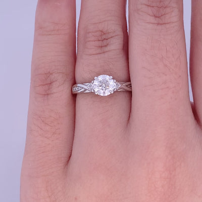 Pirouette: Brilliant Cut Diamond Solitaire Ring