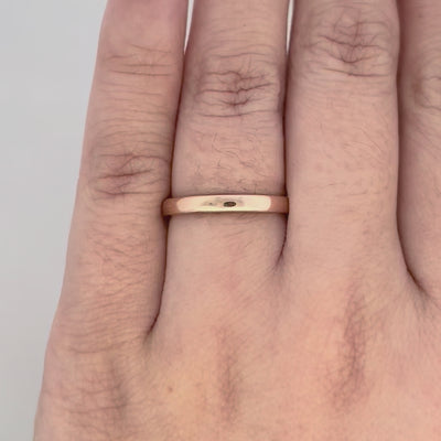 Classic Half Round 2.5mm Band in Rose Gold