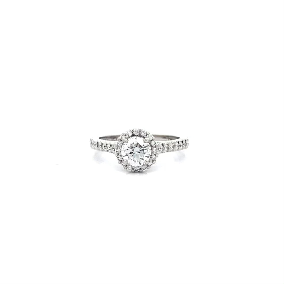 Adorn: Brilliant Cut Diamond Halo Ring in Platinum | 1.18ctw