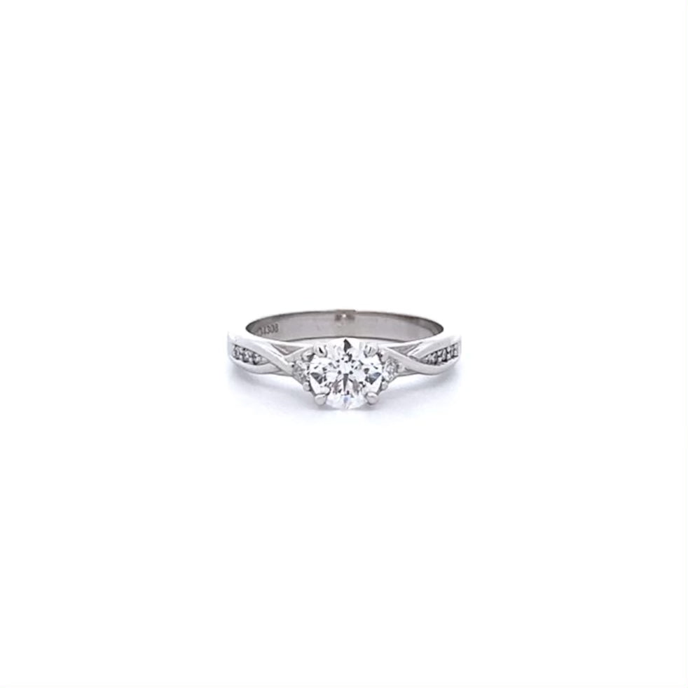 Pirouette: Brilliant Cut Diamond Solitaire Ring