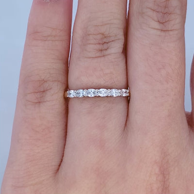 Oval Cut Diamond Set Ring in Platinum | 0.32ctw