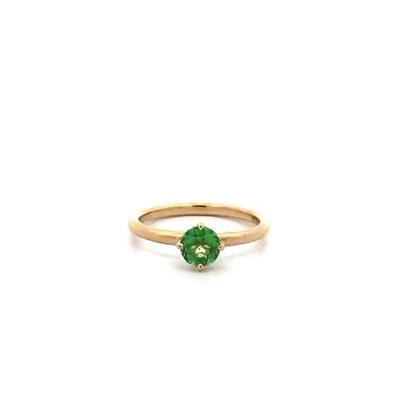 Explorer: Tsavorite Garnet Solitaire Ring in Yellow Gold | 0.76ct