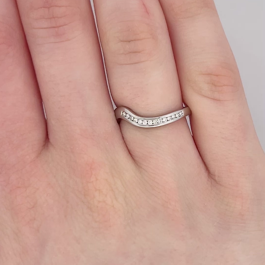 Crost Evo: Diamond Set Ring in Platinum