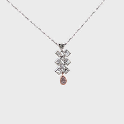 Cascade: Diamond Drop Pendant in Platinum | 0.65ctw