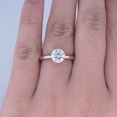 The Floeting Diamond Ring in Platinum | 1.23ct E VVS2