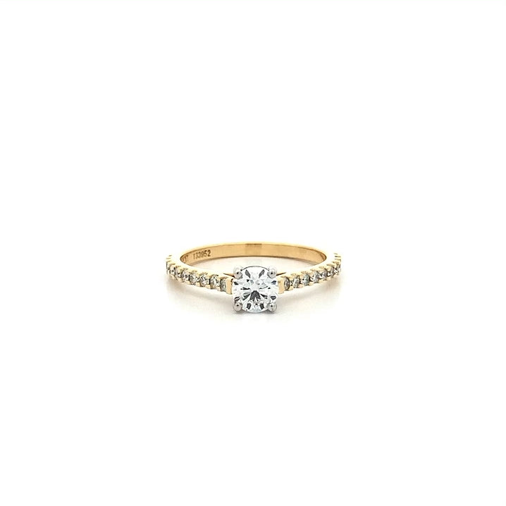 Belle: Brilliant Cut Diamond Solitaire Ring in Yellow Gold | 0.78ctw