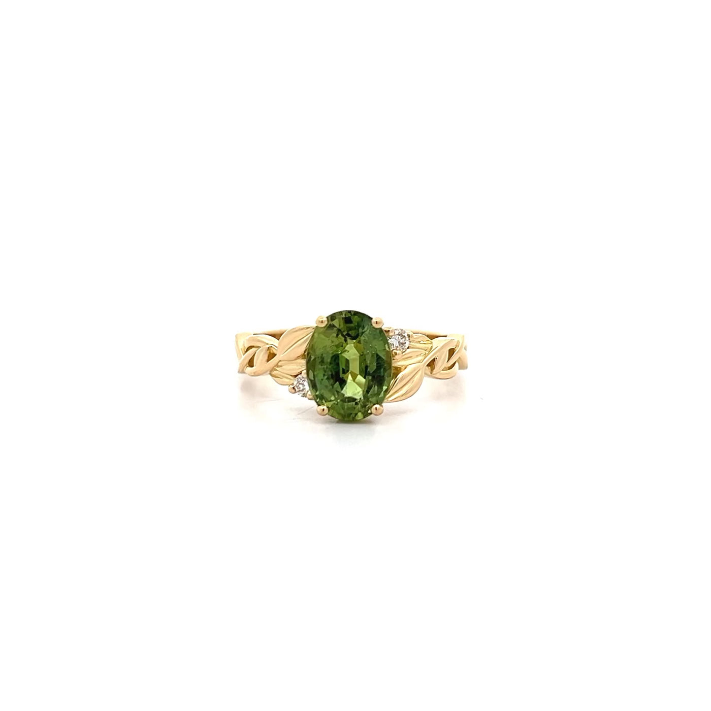 Arwen: Oval Cut Sapphire Solitaire Ring in Yellow Gold | 2.45ctw