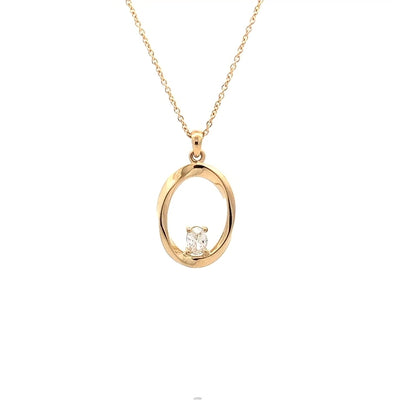 Mobius Twist: Diamond Pendant in Yellow Gold | 0.31ct