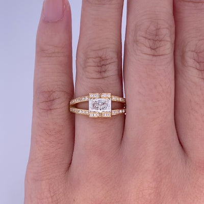 Corin: Radiant Cut Diamond Solitaire Ring