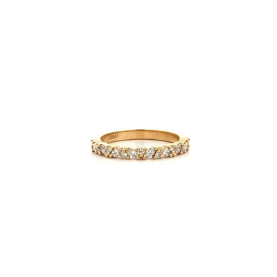 Marquise and Brilliant Cut Diamond Set Ring