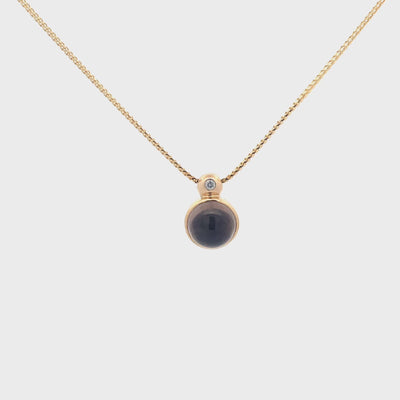 Bubble: Smoky Quartz and Diamond Necklace