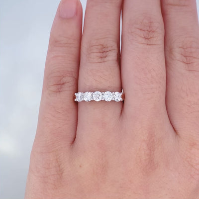 Furl: Diamond Set Five Stone Eternity Ring