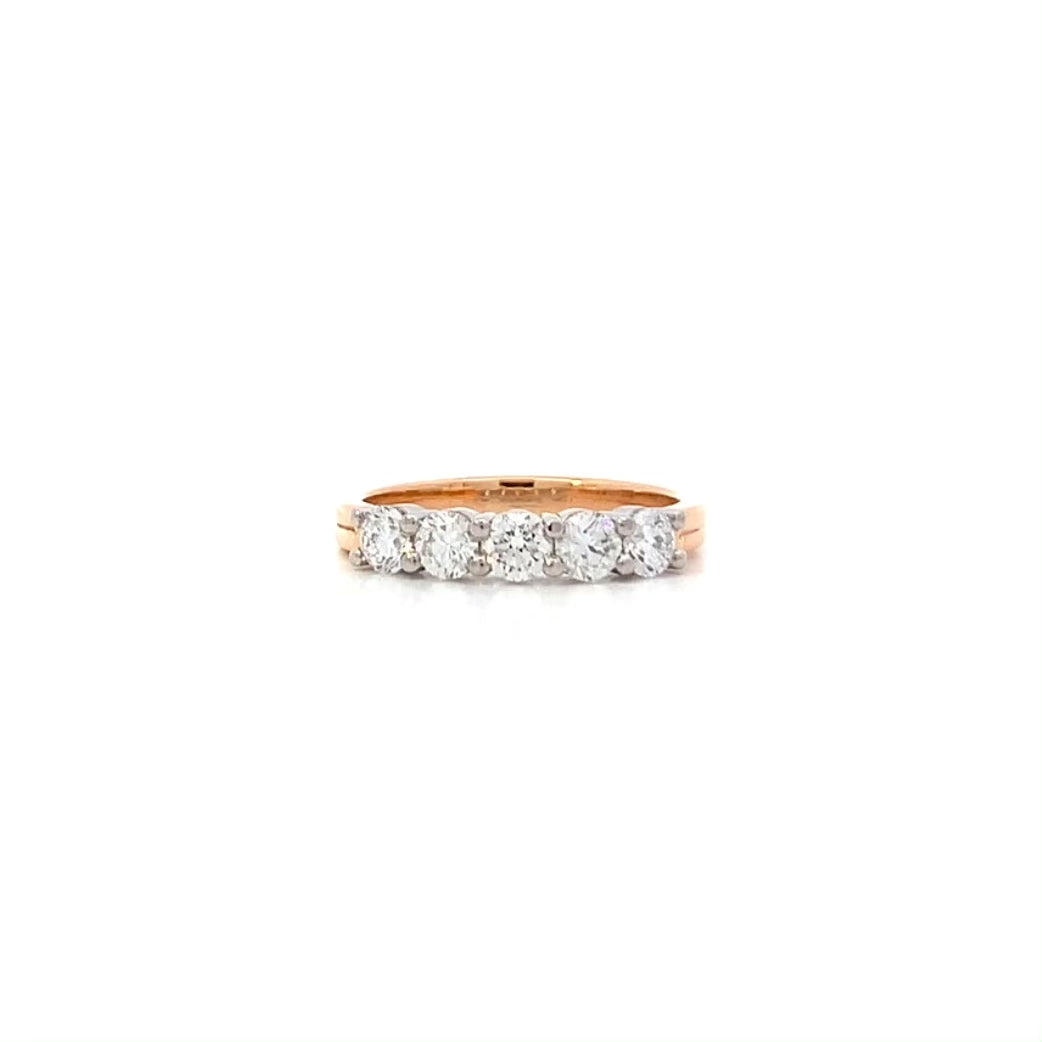 Furl: Diamond Set Five Stone Eternity Ring