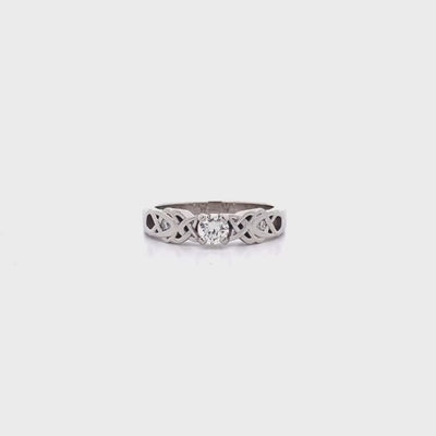 Meadow: Brilliant Cut Diamond Solitaire Ring in Platinum