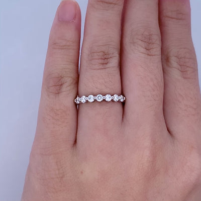 Brilliant Diamond Shared Claw Set Ring in Platinum | 0.38ctw