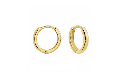 Round Huggie Earrings in Gold