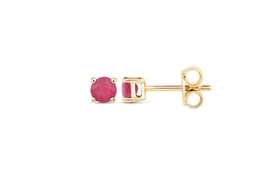 Burmese Ruby Stud Earrings in Gold | 0.60ctw