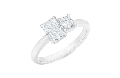 Radiance: Diamond Two Stone Ring