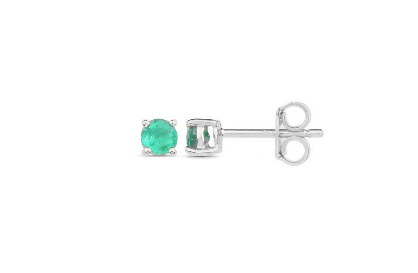 Zambian Emerald Stud Earrings in Gold | 0.55ctw