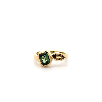 Alder: Sapphire Two Stone Ring