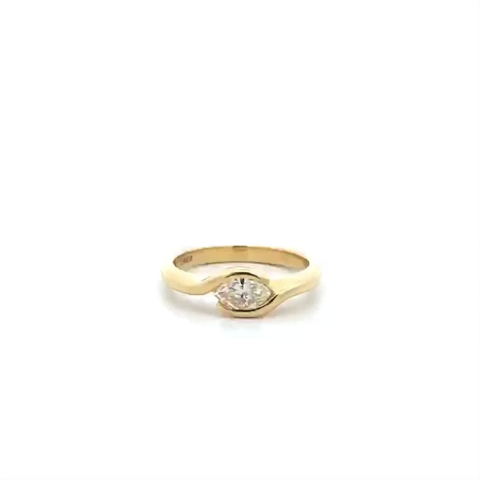 Wander: Marquise Cut Diamond Solitaire Ring