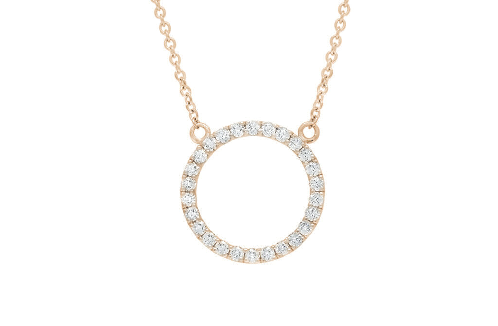 Evermore: Diamond Set Circle Necklace