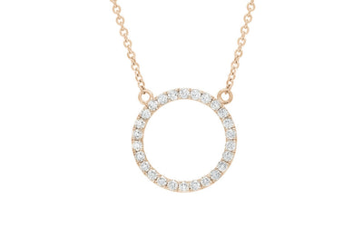 Evermore: Diamond Set Circle Necklace