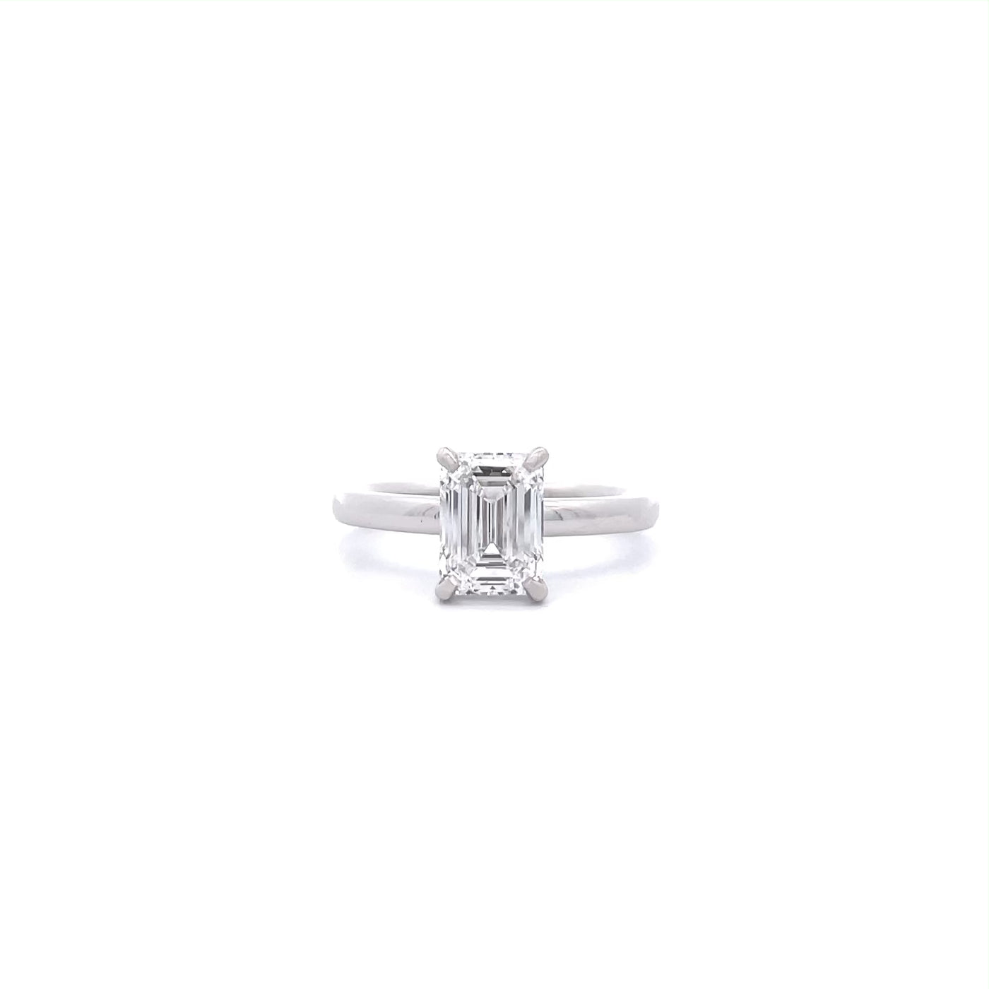 Ardor: Emerald Cut Diamond Solitaire Ring in Platinum | 2.02ct D VVS2