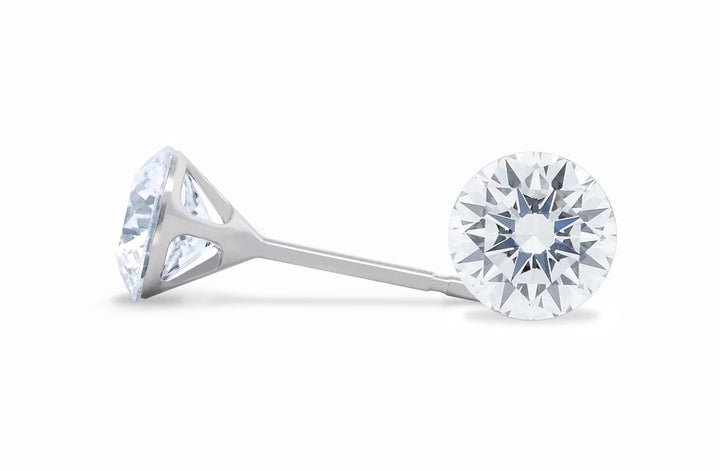 The Floeting Diamond Stud Earrings 2.03ctw G VVS1 VS1 The Village Goldsmith