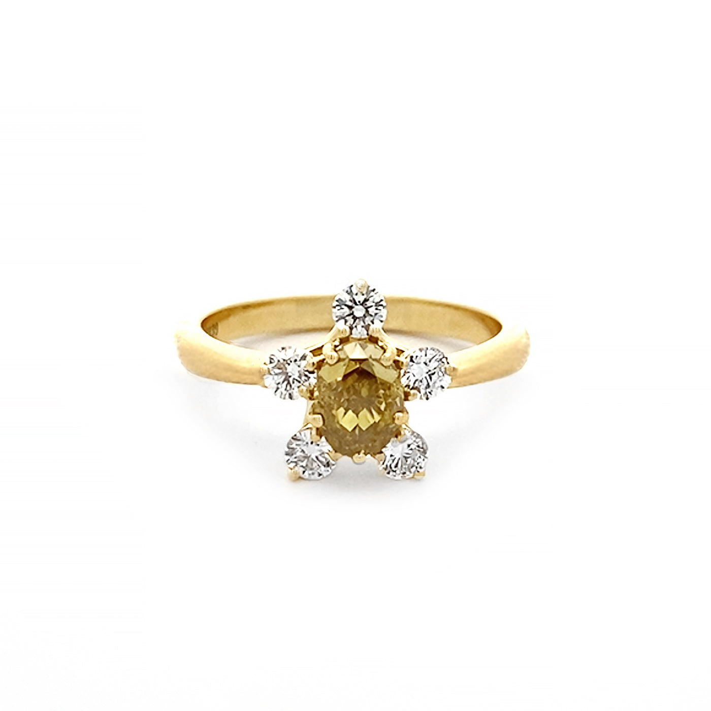 Chorus: Golden Diamond Ring in Yellow Gold | 0.75ct