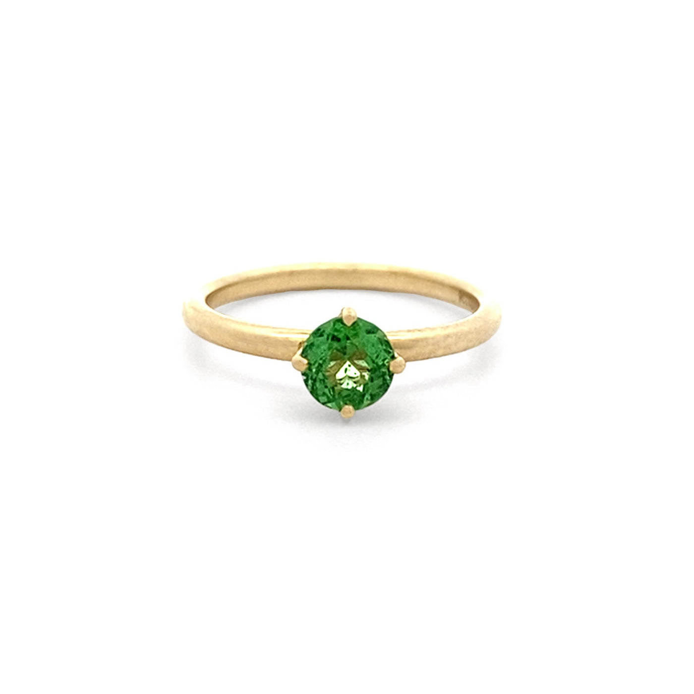 Explorer: Tsavorite Garnet Solitaire Ring in Yellow Gold | 0.76ct