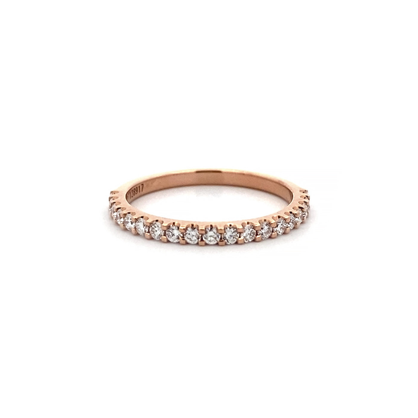 Brilliant Diamond Scallop Set Ring in Rose Gold | 0.32ctw