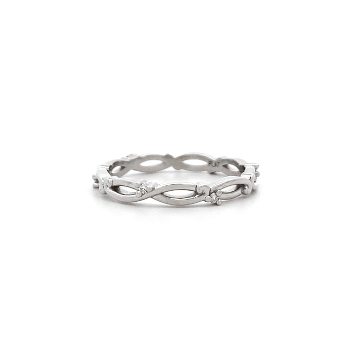 Skye: Diamond Set Ring in Platinum | 0.05ctw